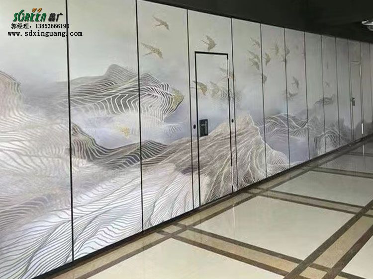 濰坊活動隔斷廠家酒店活動隔斷墻，展廳折疊推拉門，移動屏風(fēng)高隔